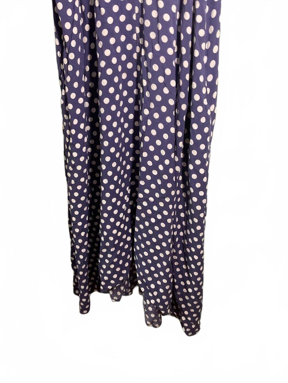 Women's Classic Blue Polka Dot Midi Dress Medium/Large - Picture 4 of 8